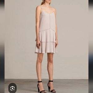 All Saints Women's Karin V-Neck Midi Slip Dress Sz 2